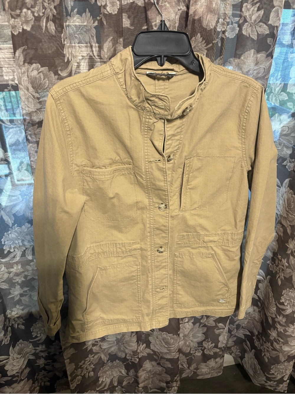 Eddie Bauer Khaki Canvas Jacket size medium